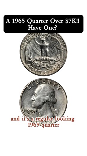 4K views · 81 reactions | 1965 Quarter, Worth over $7k? Why is it valuable? #rarecoins #coins #quarter | HeritCoin | Facebook