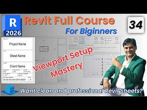 #34 Revit 2026 Tutorial for Beginners | Viewport Setup, View Title Customization & Matchline Uses