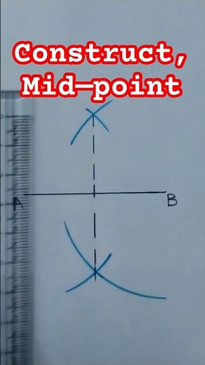 How to draw a perpendicular bisector to a line segment