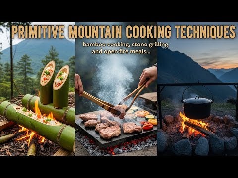 Primitive Mountain Cooking Techniques – bamboo cooking, stone grilling, and open-fire meals.
