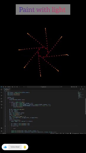 Paint with light by using python programming language #light #painting #programming #reels #viral
