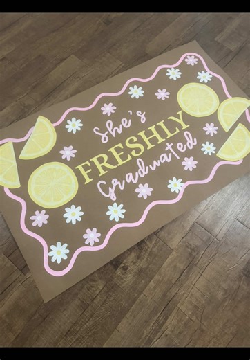 Custom Graduation Banner Painting Process