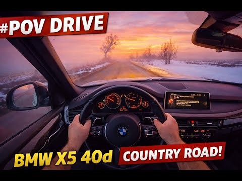 Foggy POV Drive at Sunset | BMW X5 40d