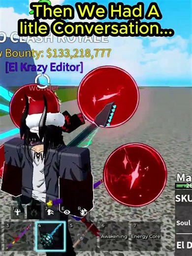 Meeting a guys with El Krazy Editor Title In Blox fruits