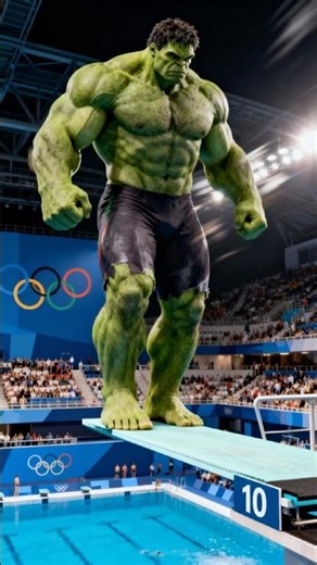 🟢 Hulk Olympic Pool Jump | Superhero Acrobatics 💥
