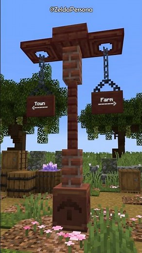 Minecraft | Signpost Design 2 | Tutorial #shorts #minecraft