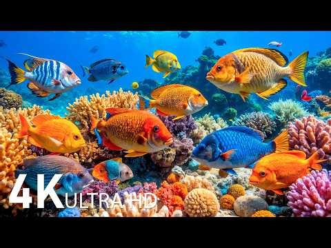 Amazing 4K Ocean Adventure 🐳 Explore Graceful Sea Animals in a Peaceful Blue Aquarium World