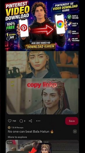 How to Download Pinterest Videos in 1 Second 😱 | 100% FREE | No App Needed (2026) #speedsong #dance