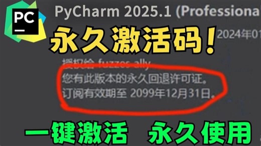 【永久激活码】2025最新python安装+pycharm安装激活教程，一键激活，永久使用，附专业版激活码+安装包，超详细Python教程！！