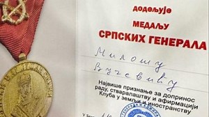 PREMIJERU VUČEVIĆU URUČENA MEDALJA SRPSKI CAR DUŠAN SILNI: Najviše priznanje Kluba generala i admirala