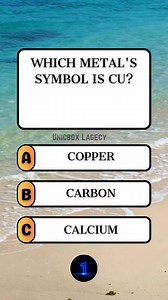 🧪 Metal Mystery! Which Element Uses the Symbol “Cu”? 🤯 #quiz #fun #brainteaser #puzzle | Unicbox Lagecy