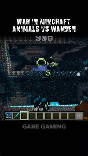 WAR IN MINCRAFT ANIMAL VS WARDEN 😈. #minecraft #shorts