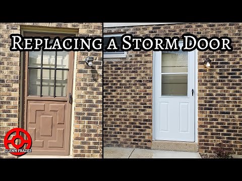 HOW TO Install a STORM DOOR 🚪 and BRICK MOULDING