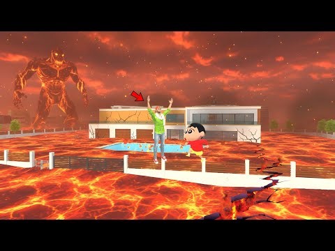 Jack And Shinchain House Stuck In Lava Tsunami 🔥🥵 in Indian Theft Auto Simulator | New Update 🤩💥