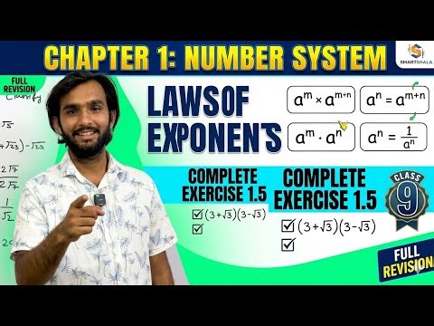 Class 9 Maths Chapter 1 | Laws of Exponents & Exercise 1.5 Complete Solutions || NCERT 2026