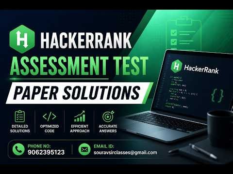 Recruiter Style Coding Questions Explained | HackerRank Assessment Paper Solutions #TechCareers
