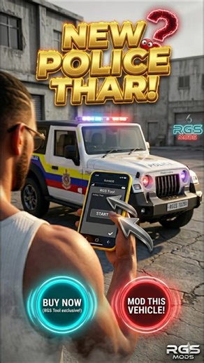 New Police Thar Secret in IBD3D 🔥 😱 #indianbikesdriving3d #rgstool #policethar #youtubeshorts