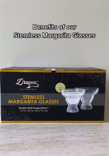 Enjoy the warmer weather with all your favorite drinks in these stemless margarita glasses! ☀️ #glassware #margaritaglass #giftsforher #giftsforhim #kitchenfinds #homefinds #unboxing