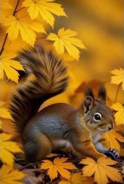 On the branch, the squirrel rolls a little wheel—learning how happiness feels in weight. #ai