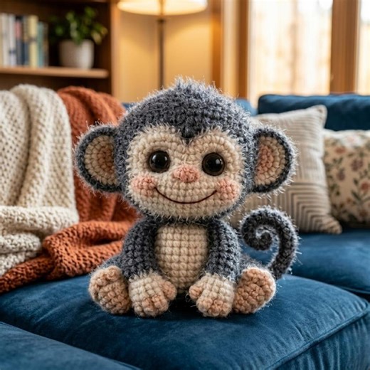 Crochet Monkey Amigurumi Pattern | Cuddly Stuffed Animal Toy PDF - Etsy