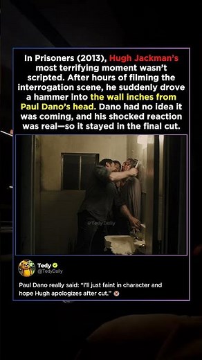 In Prisoners (2013) Hugh Jackman’s most terrifying moment wasn’t scripted. After hours of filming...