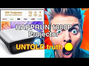 Happrun projector review: native 1080p bluetooth projector with 100''screen