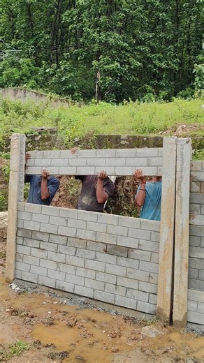 how to install a Ready Made Boundary Wall panel #BoundarywlWall #Construction