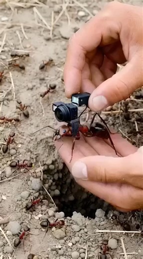 Harvester Ant POV Camera Exploring a Massive Underground Colony