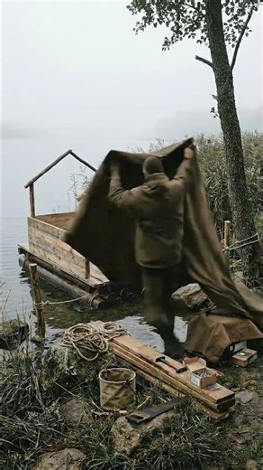 I Built a Floating Dock Fishing Camp on the Lake