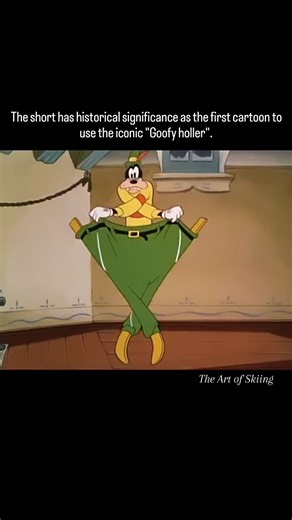 Daily Cartoons & Wallpapers on Instagram: "The Art of Skiing: The short has historical significance as the first cartoon to use the iconic "Goofy holler"."