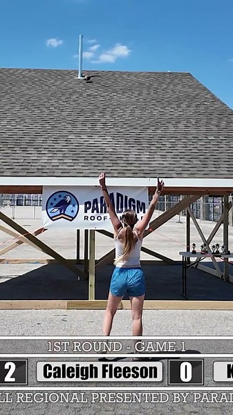 Caleigh with the around at the 2026 #roofball #texas #regional presented by ‪@ParadigmRoofing1003‬