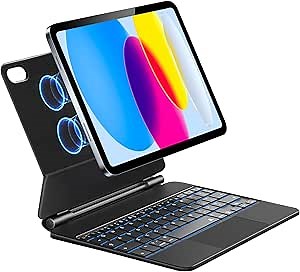 Magic Keyboard Case for iPad 11th (A16, 2025)/10th Generation 2022, Magnetic Stand with Multi-Touch Trackpad, iPad 10.9-inch 10th Gen /11th Gen Keyboard Case, Floating Cantilever Stand,Backlit,Black