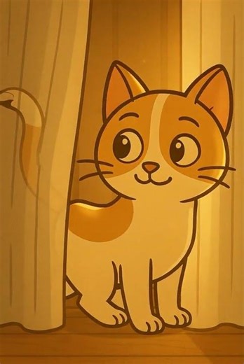 curtains are fun #cat #anime #peachandpablo
