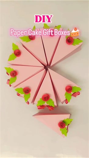 DIY Paper Cake Gift Boxes 🎂 🍰