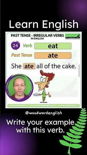 Past Tense of EAT in English ✅ English Pronunciation of ATE | Learn English Irregular Verbs