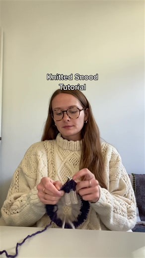 Knitted Snood Pattern Tutorial | Knit a Snood for Beginners