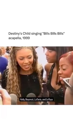 How Songs Are Created on Instagram: "They do harmonies so effortlessly 🤯🎶 Destiny’s Child singing “Bills Bills Bills” acapella on the red carpet at the 1999 Soul Train Lady of Soul Awards #destinyschild #beyoncé #singing #popculture"