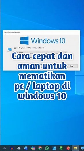Quick and safe way to shut down PC/laptop in windows 10