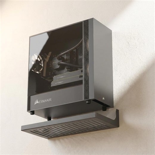 Wall Mount Pc Stand - Metal Computer Tower Holder - Heavy Duty Cpu Wall Bracket - Under Desk Pc Mount - Gaming Pc Case Shelf - Etsy Australia