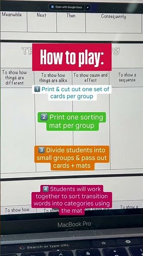 This game teaches transition words, WAY better than any worksheet ￼📝