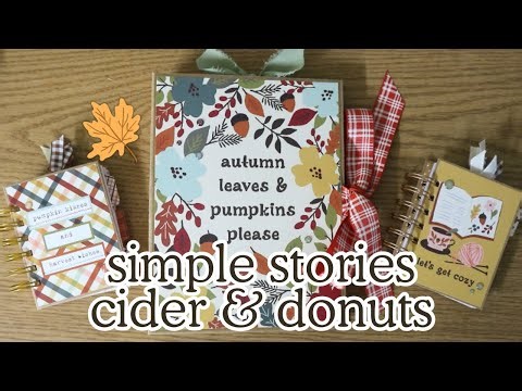 3 PROJECTS Using up a Whole SIMPLE STORIES CIDER & DONUTS 6 x 8 Paper Pad! | madebycarlyrose