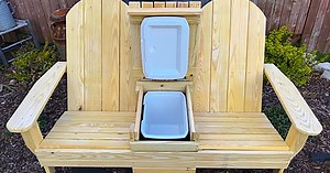 DIY Adirondack Cooler Bench