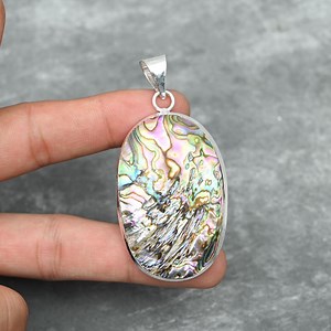 Abalone Shell Pendant 925 Sterling Silver Pendant Abalone Shell Gemstone Pendant Handmade Jewelry Abalone Shell Jewelry Gift for Her Mother - Etsy