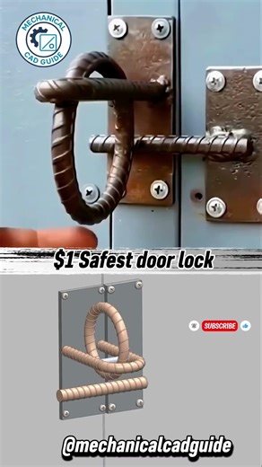 Safest door lock #foryou #automobile #automotivetools #viral #machine #autocadblocks #machinedesign