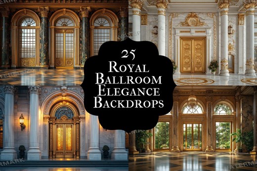 Royal Ballroom Wedding Photography Backdrops | Grand Palace Digital Scenes (pngs) - Etsy Canada