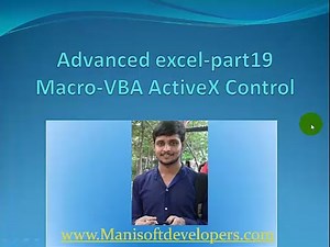 Advanced Excel In Tamil Part19- macro vba ActiveX controls