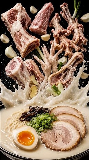 How Pork Bones Become Creamy Tonkotsu Ramen？