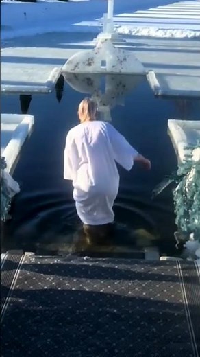 part685#Freezing#Water🧊Test She Walked Into Ice Like a Pro👙FrozenLake Dip Gone#Viral😱She Felt NoCold