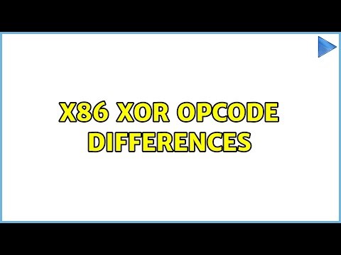 x86 XOR opcode differences