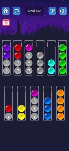 Ball sort puzzle level 167 #ballsortpuzzle